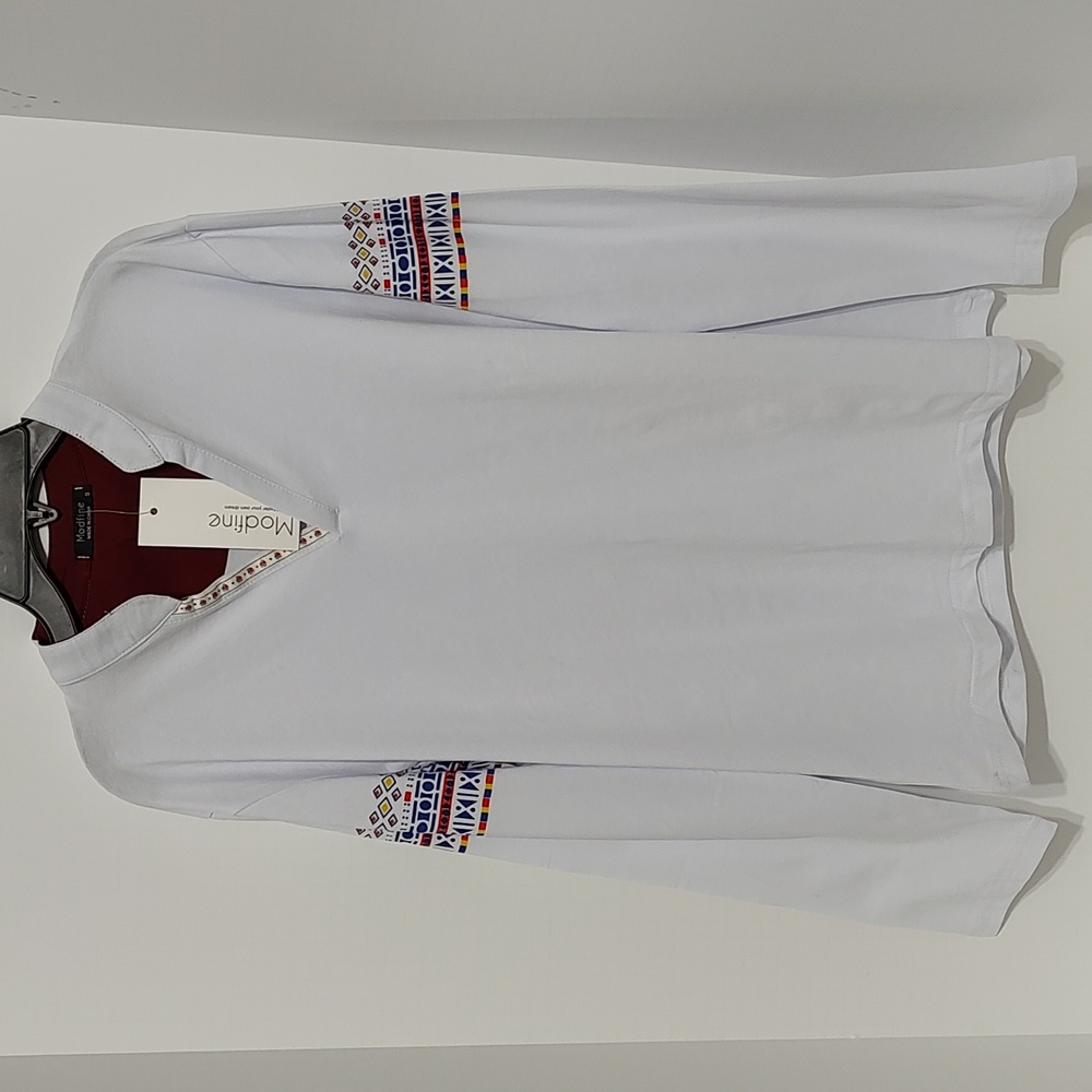 New Long Sleeve V Neck Pullover Modfine Top sz Small